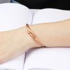 Pulsera de Moda Europea y Americana Amazon Nuevo Más Vendido Simple Tricolor Oro de 18K Cable de 3mm Acero Inoxidable Venta al por Mayor para Mujeres