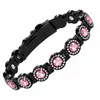 Pulseira Magnética Redonda Popular com Pedras Inteiras Transfronteiriça Moda Europeia e Americana Fecho de Linha Única Pulseira Magnética Antiestática para Mulheres em Estoque