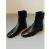 Botas Martin auténticas de cuero de Hong Kong cómodas para mujer, botas cortas versátiles de tacón bajo y ajustadas para otoño e invierno 2026 con cremallera trasera