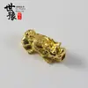 Retenção de Cor Dourado Pixiu Acessórios Pulseira Pixiu de Obsidiana Pulseira Pulseira Furo Grande DIY Furo Transpassado Pixiu