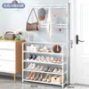 Arara de roupas transfronteiriça mais vendida pronta para envio, cabideiro multifuncional de chão para quarto, sapateira multicamadas para entrada de casa
