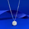 Novo Pingente Clássico de Moissanita em Prata S925 da Mujing Jewelry, um Acessório de Colar Versátil e Moderno para o Dia a Dia