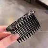 Pente de Cabelo Exquisito com Strass Rede Social Luxo Leve Versátil Pente para Costeletas Estilo Coreano Novo Pente de Inserção Traseira Acessório de Cabelo de Alto Padrão para Mulheres