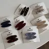 Pinza para el pelo de acetato linda y texturizada para mujer, pasador ovalado pequeño, pinza plana de pico de pato, pinza lateral, pinza para flequillo degradada
