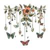 Fanqi fun-m105 comercio exterior hojas de plantas verdes mariposa pegatinas de baño baño baño embellecimiento pegatinas de pared al por mayor