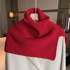 Cachecol de Gola Alta de Lã, Xale Pequeno Popular de Celebridade da Internet, Cachecol Versátil de Tricô Estilo Coreano Estilo Preppy, Essencial para Outono e Inverno para Aquecimento