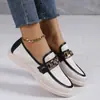Zapatos de mujer 2026 nuevos de moda casual mocasines slip-on europeos planos talla grande zapatos de vestir slip-on zapatos perezosos punta redonda
