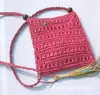 Bolso Cruzado de Ganchillo Color Caramelo Estilo Romántico de Verano Bolso Pequeño Bolso de Moda Casual Bolso de Vacaciones Bolso de Playa