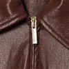 Comércio Exterior Transfronteiriço Primavera Nova Roupa Feminina: Jaqueta de Couro Cor Sólida Manga Longa Gola Lapela Couro Sintético Cintura Elástica Ajustável