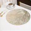 Modelo de pluma sala de estar vajilla moderno simple resistente redondo almohadilla aislante almohadilla decorativa para el hogar alfombrilla para tazas de lujo ligero alto valor