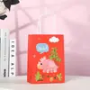 Bolsa de regalo de cumpleaños, bolsa de papel kraft de dibujos animados, bolsa de embalaje para llevar, bolsa para envolver regalos de fiesta infantil, bolso