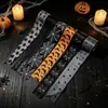 Embalagem de presente de feriado com tema de abóbora e morcego Halloween fita decorativa para casa e shopping