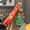 Llavero de Dibujos Animados Navideños Calcetines Navideños Accesorios de Muñeco de Nieve Colgante Muñeco Lindo de Goma Blanda Llaveros Joyería Regalos para Amigos