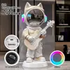 Nuevo Modelo Todo en Uno Espacio para Guitarra Gato Espacial Adorno Grande de Pie Altavoz Inteligente Hucha Decoración para Casa Nueva Regalo