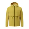 Chaqueta de Running con Capucha para Hombre Elástica Cortavientos Fina de Primavera Otoño Abrigo Deportivo para Senderismo al Aire Libre Ropa de Entrenamiento Físico