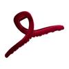 Novo Grampo de Garra Vermelho Aveludado para Outono e Inverno Estilo Festivo de Ano Novo Superfície de Veludo Grampo Tubarão Grampo para Coque na Parte de Trás da Cabeça Feminino