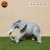 Escultura de elefante de fibra de vidrio en stock de fábrica para lugar escénico al aire libre Decoración de animales para parque infantil Elefante grande y pequeño Adornos decorativos