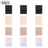 12 PCs elástico elástico de três fileiras de quatro botões fivela de extensão de roupa íntima ponto transfronteiriço Fivela de extensão do sutiã fivela de aço inoxidável