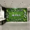 Decoración de pared de fondo anti-decoloración planta artificial pared pared de plantas verdes balcón flores falsas césped de plástico escaparate tienda decoración