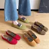 Zapatos de vestir individuales 2026, estilo retro francés, punta cuadrada, Mary Janes poco profundos para mujer, verdes, nuevos zapatos planos estilo ballet con tiras cruzadas