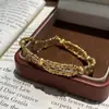 Pulseira de Renda Feita à Mão Olho de Gato Estilo Old Money Vintage Exquisita de Alta Qualidade Desenhável