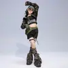 Ropa de Jazz para Niños, Ropa de Calle Camuflaje de Moda para Niñas, Ropa de Canto para Grupos de Chicas Kpop, Ropa de Jazz para Actuaciones Infantiles
