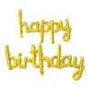 Feliz Cumpleaños Juego de Globos de Cumpleaños Conjoined Decoración de Letras Pequeñas Globo de Película de Aluminio Transfronterizo