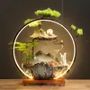 Decoración de agua corriente estilo chino para el hogar, agua circulante, cortina de lluvia, humidificador, decoración para sala de estar, inauguración de casa, nueva oficina en casa, ceremonia de apertura