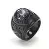 Moda europea y americana anillo de ejército retro joyería para hombre acero inoxidable hip hop Punk soldado Águila anillo de letras en stock