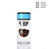 Taza de Separación de Té de Vidrio de Borosilicato de Doble Capa con Colador de Té, Taza para Preparar Té en la Oficina o el Coche, Regalo de Negocio