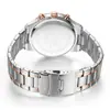 Reloj Megir genuino para hombre, de negocios, de moda, con correa de acero, cronógrafo, resistente al agua, luminoso, de cuarzo, modelo 2150