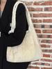 Bolsa de Lona con Encaje de Flores Estilo Coreano para Mujer 2025 Nueva Bolso Tote de Hombro de Gran Capacidad Nicho para Viaje Diario Bolso Sobaco
