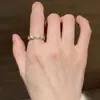 Anillo Exquisito de Mariposa de Zircón Polvo de Bambú Diamante Perla Femenino Lujo Ligero Nicho Joyería de Apertura para Dedo de la Cola de Gama Alta