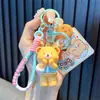 Chaveiro Pingente Desenho Eletrônico Autêntico Urso de Manteiga Grafite Chaveiro de Casal Decoração de Bolsa Pequeno Presente