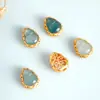 Accesorios de Calabaza de Jade Azul Natural con Incrustaciones, Diseño Hueco y Agujero Pasante, Cuentas para Manualidades en Colores Aleatorios, Accesorios de Calabaza