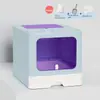 Caja de arena grande completamente cerrada para gatos con cajones plegables, función desodorante, inodoro para gatos, super grande, a prueba de salpicaduras, accesorios para gatos.