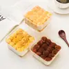 Caja Cuadrada Transparente Desechable para Tiramisú, Pastel de Mousse, Postre para Hornear, Caja de Empaque de Leche de Soya con Tapa
