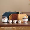 Cuenco Vintage Dunhuang Dehua de Jade Grasa de Oveja con Tapa Portátil Set de Té Kung Fu Nuevo Estilo Chino Camping Rápido Logotipo Personalizado