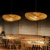 Lámpara Colgante Tejida de Bambú Salón de Té Zen Chino Restaurante Casa de Huéspedes Linterna Japonesa Restaurante Arte Creativo Retro Pantalla de Bambú