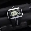Reloj electrónico clásico vintage SYNOKE luminoso impermeable Deportivo para hombre cuadrado clásico reloj para estudiante