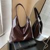 Bolsa Grande de Couro Estilo Coreano Outono Inverno Feminina 2024 Nova Moda de Alta Qualidade Bolsa Tote de Mão Bolsa de Ombro