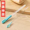 Cepillo para Agujeros de Raíz de Loto Lavado Cepillo para Raíz de Loto Boquilla para Glaseado Limpieza de Biberones Vasos de Agua Cepillo para Popotes Agujeros de Raíz de Loto Cepillo de Limpieza de Acero Inoxidable
