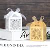 Fábrica de origen transfronteriza Boda Patrón Europeo Caja de Dulces Papel Perlado Fiesta Navideña Cartón de Dulces Blanco en stock
