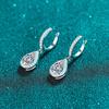 Pendientes de Plata de Ley S925 Xindeyi para Mujer, Clips para Orejas de Moissanita con Forma de Gota de Agua, Venta al por Mayor Directa del Fabricante