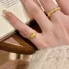 Nuevo Anillo de Flor de Lirio Estilo Antiguo para Mujer Diseño de Nicho INS Estilo Corte Retro Anillo de Dedo Índice Apilable de Gama Alta