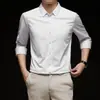 Camisa Casual de Moda de Manga Larga para Hombre Nueva Primavera y Otoño 2024 con Cuello de Solapa Transpirable para Hombres de Mediana Edad y Jóvenes, Versátil y Elegante para el Uso Diario