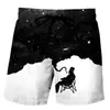 .Pantalones de Playa Sueltos para Hombre, Pantalones de Surf para Playa, Tendencia de Bañadores con Estampado de Humo Nuevo Verano 2022 Europeo y Americano
