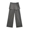 Monos de dos piezas falsos de cintura alta estilo americano para mujer, pantalones de paracaídas holgados retro con cordón y pierna ancha, pantalones deportivos casuales de primavera y otoño