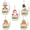Porta Dinero Navideño Transfronterizo Lindo Clip para Dinero Navideño Colgante Decoración de Árbol de Navidad Regalo Arte en Madera