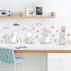 Nuevo FX-F201, dibujo animado de conejito lindo, decoración de pared para habitación de niños, guardería, adhesivo autoadhesivo para pared